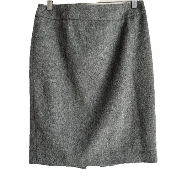Ann Taylor Women’s Skirt Gray A Line Wool Silk Blend Stretch Lined Size 8 Career - Picture 1 of 10